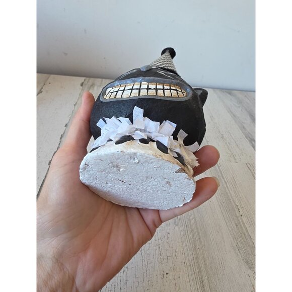 Cat clown statue Halloween figurine black polka dot unique shabby chic vintage s - Picture 8 of 8